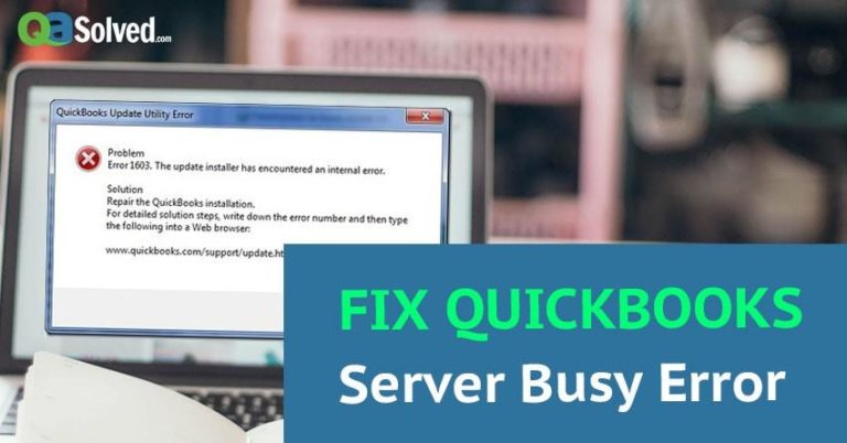 quickbooks server busy error