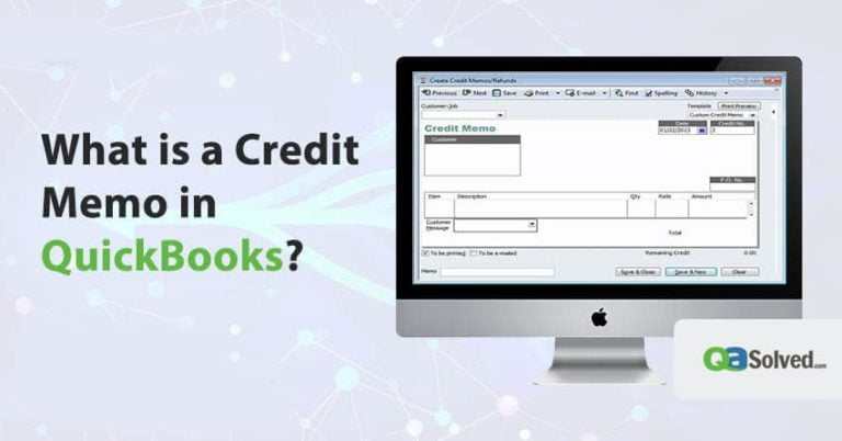 what is a credit memo in quickbooks